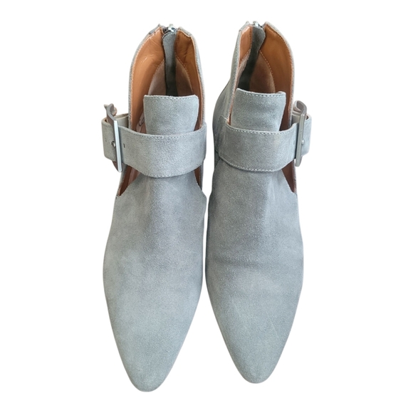 Aquatalia Gray Ankle Boots with Buckle - Picture 3 of 12